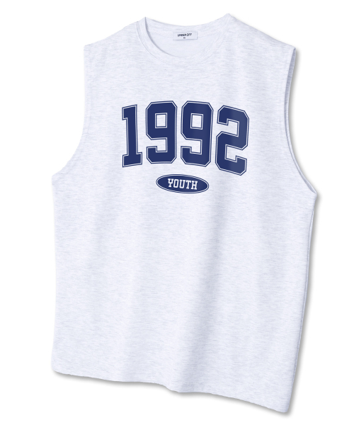 UNDEROFF(アンダーオフ)の「オーバーサイズクルーネックスリーブレス1992袖なしTシャツホワイトレッド(Tシャツ/カットソー・メンズ・ホワイト・MEDIUM/LARGE/X-LARGE)」の4枚目の写真