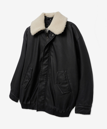 VTWO（ブイツー）の「シアリングレザーダウンジャケット_ブラック（ダウンジャケット/コート）」