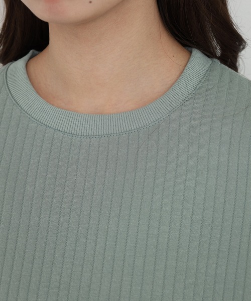 OMNES（オムネス）の「ラインキルトプルオーバー長袖（スウェット・レディース・アイボリー/ライトカーキ・FREE）」の14枚目の写真