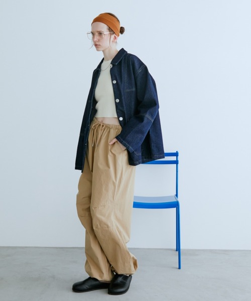 Auntie Rosa Holiday（アンティローザホリデー）の「オーバーサイズデニムカバーオール（デニムジャケット・レディース・ブルー/インディゴブルー・FREE）」の22枚目の写真