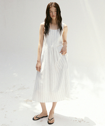 LINGSEOUL（リングソウル）の「stripe sleeveless dress-blue（ワンピース）」