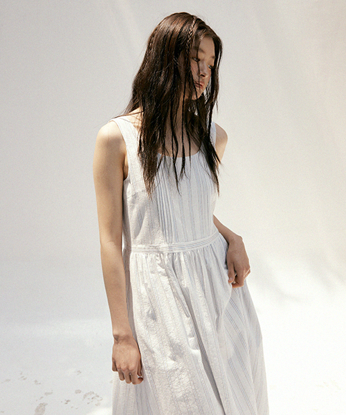LINGSEOUL(リングソウル)の「stripe sleeveless dress-blue(ワンピース・レディース・その他・FREE)」の2枚目の写真