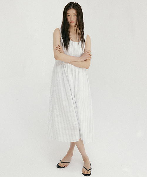 LINGSEOUL(リングソウル)の「stripe sleeveless dress-blue(ワンピース・レディース・その他・FREE)」の3枚目の写真