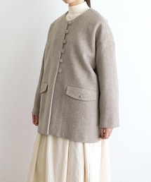 オオカミとシロクマのヴィーカ“ロングメルトン”（ノーカラーコート