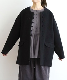 オオカミとフクロウ　ノーカラーコート オオカミとフクロウ｜オオカミとシロクマのヴィーカ“ロングメルトン