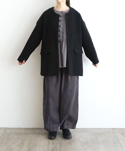 tandey オオカミとフクロウ オオカミと新しい朝と灯りと“がいとう” コート オオカミと新しい朝と灯りと“がいとう”（ノーカラーコート）｜オオカミ