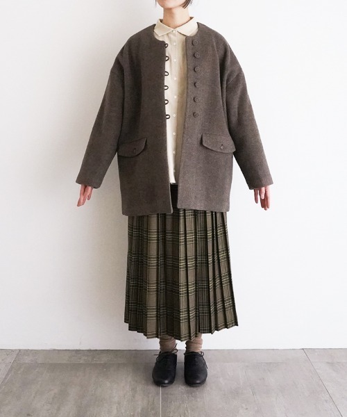 tandey オオカミとフクロウ オオカミと新しい朝と灯りと“がいとう” コート オオカミと新しい朝と灯りと“がいとう”（ノーカラーコート）｜オオカミ