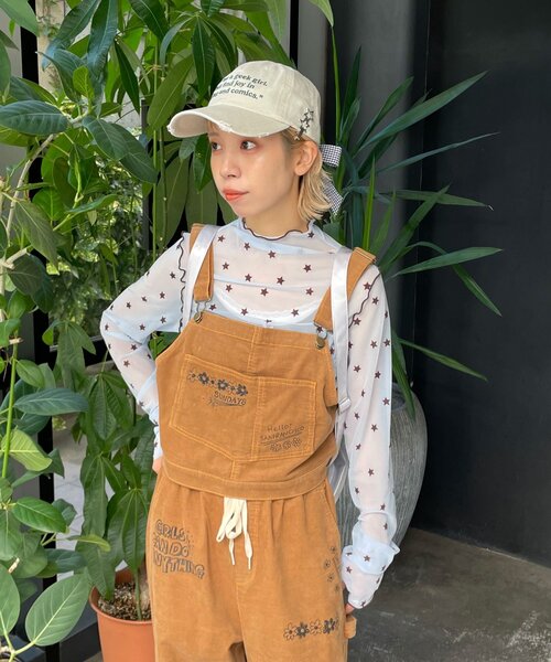 HELLO.SANFRANCISCO（ハローサンフランシスコ）の「【HELLO.SANFRANCISCO/ハローサンフランシスコ】メッセージロゴ刺繡リボンキャップ（キャップ・レディース・レッド/ピンク/ブルー/アイボリー・ONE SIZE）」の7枚目の写真