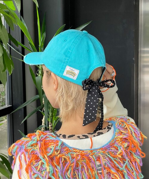 HELLO.SANFRANCISCO（ハローサンフランシスコ）の「【HELLO.SANFRANCISCO/ハローサンフランシスコ】メッセージロゴ刺繡リボンキャップ（キャップ・レディース・レッド/ピンク/ブルー/アイボリー・ONE SIZE）」の11枚目の写真