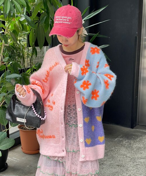 HELLO.SANFRANCISCO（ハローサンフランシスコ）の「【HELLO.SANFRANCISCO/ハローサンフランシスコ】メッセージロゴ刺繡リボンキャップ（キャップ・レディース・レッド/ピンク/ブルー/アイボリー・ONE SIZE）」の18枚目の写真