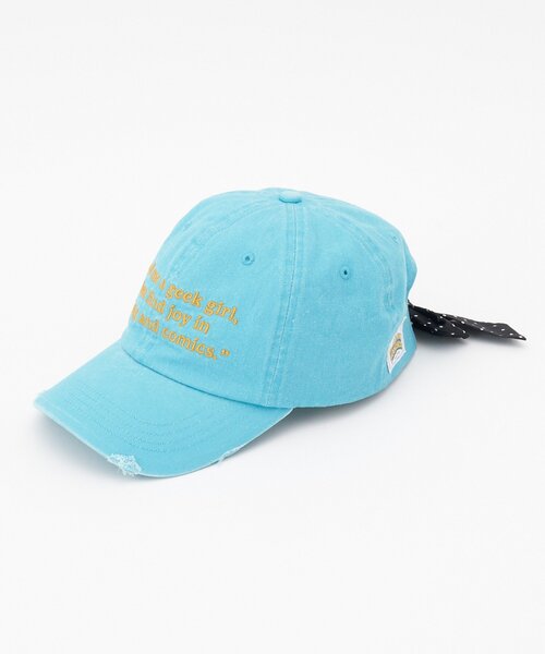 HELLO.SANFRANCISCO（ハローサンフランシスコ）の「【HELLO.SANFRANCISCO/ハローサンフランシスコ】メッセージロゴ刺繡リボンキャップ（キャップ・レディース・レッド/ピンク/ブルー/アイボリー・ONE SIZE）」の22枚目の写真