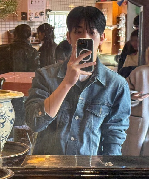 NOWLE（ノウル）の「【NOWLE】ヴィンテージ ウォッシュ クロップド デニムジャケット（デニムジャケット・メンズ・インディゴブルー・MEDIUM/LARGE/X-LARGE）」の4枚目の写真