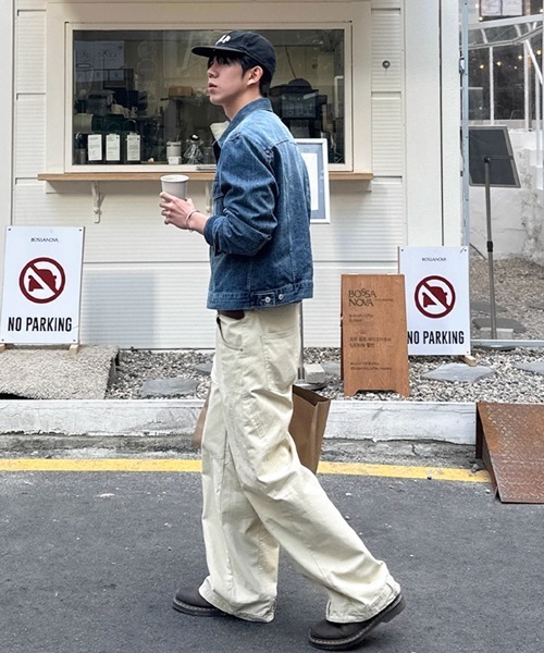 NOWLE（ノウル）の「【NOWLE】ヴィンテージ ウォッシュ クロップド デニムジャケット（デニムジャケット・メンズ・インディゴブルー・MEDIUM/LARGE/X-LARGE）」の10枚目の写真