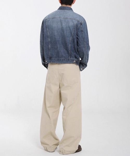 NOWLE（ノウル）の「【NOWLE】ヴィンテージ ウォッシュ クロップド デニムジャケット（デニムジャケット・メンズ・インディゴブルー・MEDIUM/LARGE/X-LARGE）」の18枚目の写真