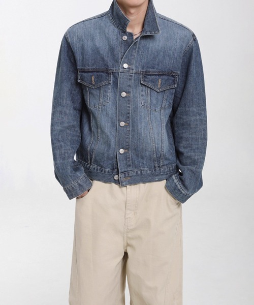 セール】【NOWLE】ヴィンテージ ウォッシュ クロップド デニム