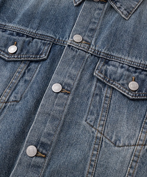 セール】【NOWLE】ヴィンテージ ウォッシュ クロップド デニム