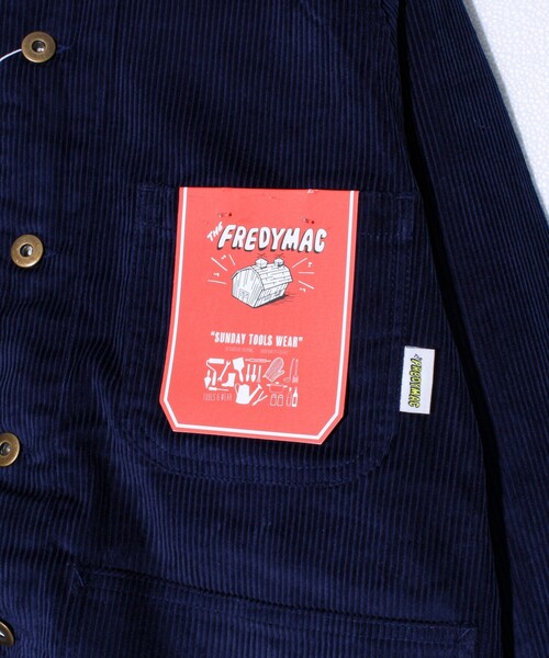 FREDY MAC（フレディーマック）の「【FREDYMAC/フレディマック】コールカバーオール（ブルゾン・メンズ・チャコールグレー/インディゴブルー/ベージュ・M/L）」の4枚目の写真