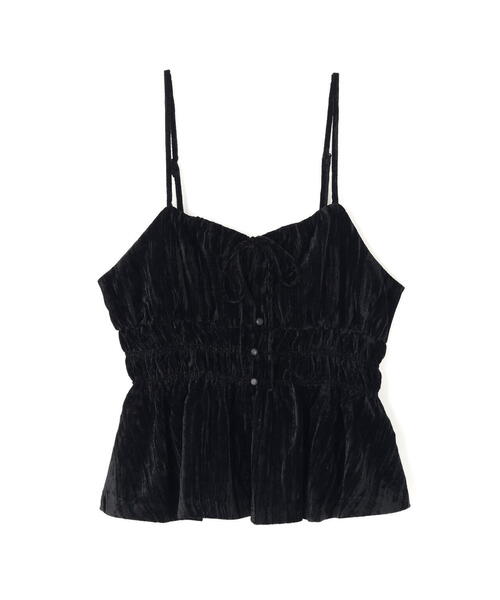 FREE'S MART（フリーズマート）の「◆クラッシュベロアシャーリングビスチェ（シャツ/ブラウス・レディース・ベージュ/ブラック・FREE）」の3枚目の写真