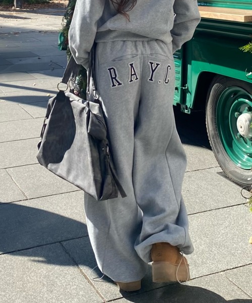 RAY CASSIN(レイカズン)の「バックロゴスウェットパンツ(スウェットパンツ・レディース・グレー/ブラック/ホワイト・FREE)」の1枚目の写真