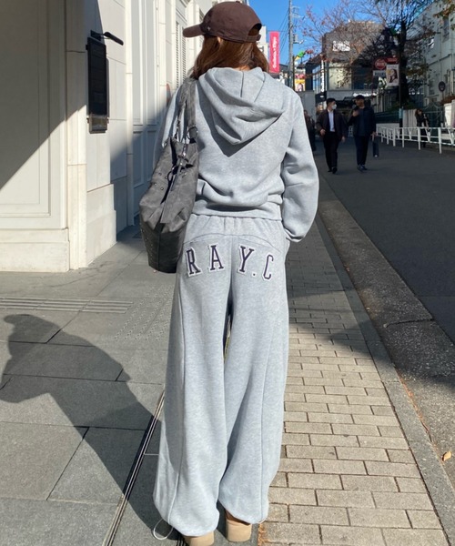 RAY CASSIN(レイカズン)の「バックロゴスウェットパンツ(スウェットパンツ・レディース・グレー/ブラック/ホワイト・FREE)」の7枚目の写真