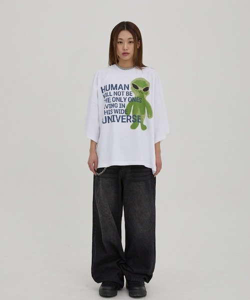 HOODHOOD(フッドフッド)の「【UNISEX】HOODHOOD/Chain 刺繍パンツ(デニムパンツ・レディース・その他1/ブラック・MEDIUM/LARGE)」の7枚目の写真