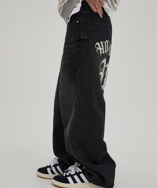 HOODHOOD(フッドフッド)の「【UNISEX】HOODHOOD/Chain 刺繍パンツ(デニムパンツ・レディース・その他1/ブラック・MEDIUM/LARGE)」の10枚目の写真