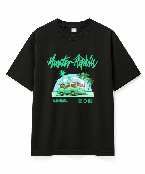MONSTER REPUBLIC(モンスターリパブリック)の「トロピカルグリーンTシャツブラック_8153(Tシャツ/カットソー・レディース・その他・MEDIUM/LARGE/X-LARGE/SMALL)」の1枚目の写真