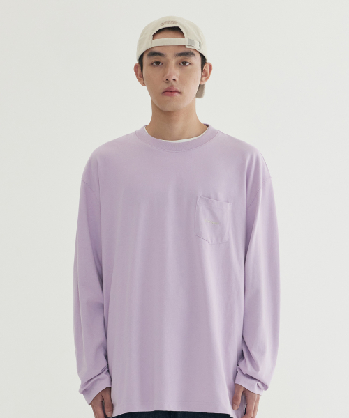 COVERNAT(カバーナット)の「ベーシックポケットロングスリーブライトパープル(Tシャツ/カットソー・メンズ・その他・SMALL/MEDIUM/LARGE/X-LARGE)」の1枚目の写真