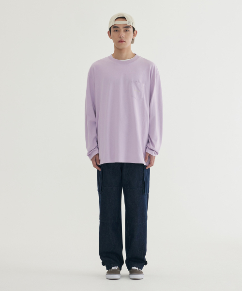 COVERNAT(カバーナット)の「ベーシックポケットロングスリーブライトパープル(Tシャツ/カットソー・メンズ・その他・SMALL/MEDIUM/LARGE/X-LARGE)」の4枚目の写真