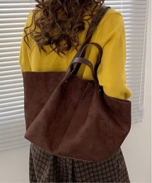 ミニポーチ付きスエードショルダーバッグ