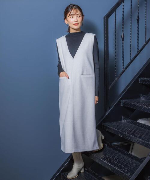 ITS'DEMO(イッツデモ)の「【洗濯機OK】カットメルトンジャンスカ(ワンピース・レディース・ライトグレー/チャコールグレー/ライトベージュ・00)」の5枚目の写真