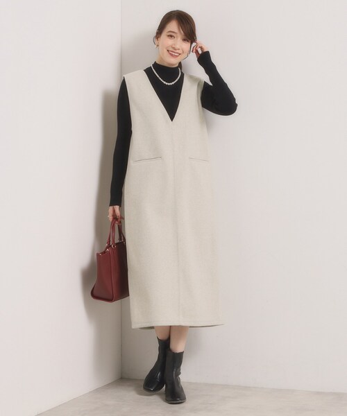 ITS'DEMO(イッツデモ)の「【洗濯機OK】カットメルトンジャンスカ(ワンピース・レディース・ライトグレー/チャコールグレー/ライトベージュ・00)」の8枚目の写真