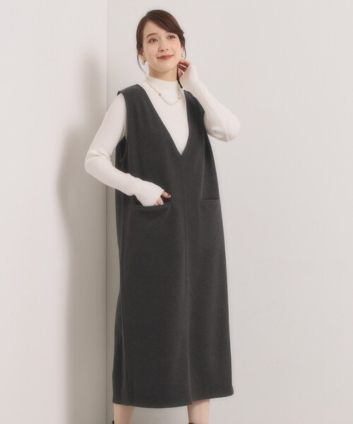 ITS'DEMO(イッツデモ)の「【洗濯機OK】カットメルトンジャンスカ(ワンピース・レディース・ライトグレー/チャコールグレー/ライトベージュ・00)」の10枚目の写真