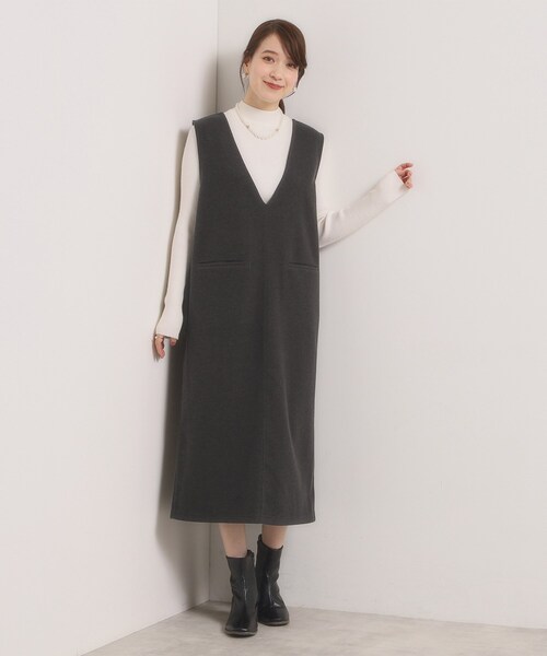 ITS'DEMO(イッツデモ)の「【洗濯機OK】カットメルトンジャンスカ(ワンピース・レディース・ライトグレー/チャコールグレー/ライトベージュ・00)」の12枚目の写真