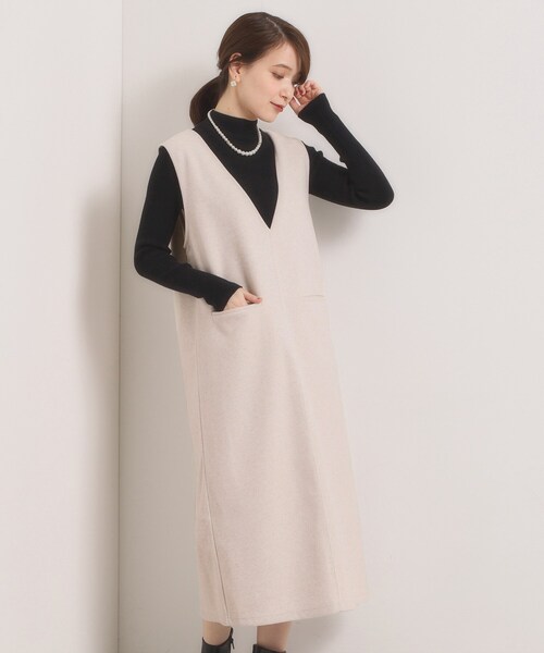 ITS'DEMO(イッツデモ)の「【洗濯機OK】カットメルトンジャンスカ(ワンピース・レディース・ライトグレー/チャコールグレー/ライトベージュ・00)」の14枚目の写真