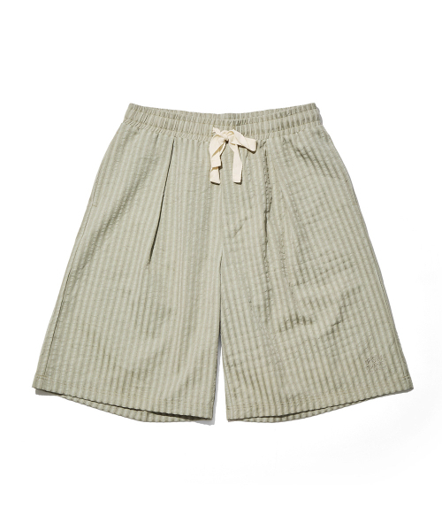 Stripe Bermuda Half pants Khaki