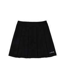 シルキー スエード プリーツスカート BLACK