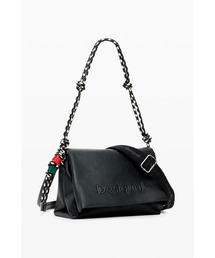 Desigual（デシグアル）の「ミディアム ロゴチャーム フラップ ショルダーバッグ（ショルダーバッグ）」