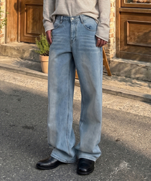 Mid Rise Wide Jeans DCPT027LightBlueCenter