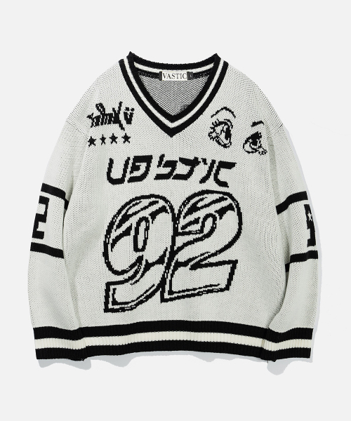 VASTIC(バスティック)の「92 グラフィックニット_アイボリー(ニット/セーター・メンズ・その他・MEDIUM/LARGE)」の2枚目の写真