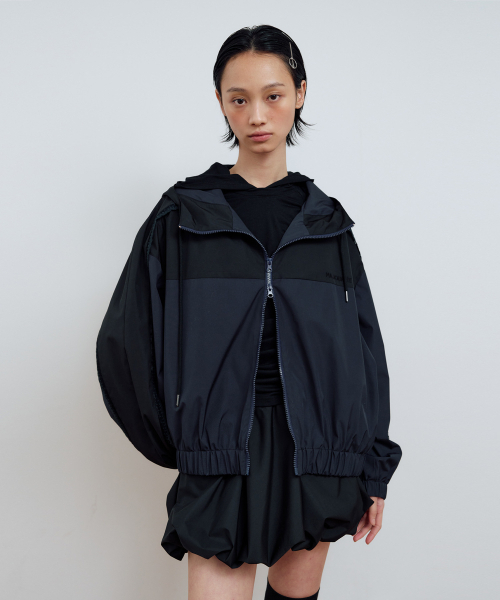 COLOR BLOCK WIND BREAKER_NAVY