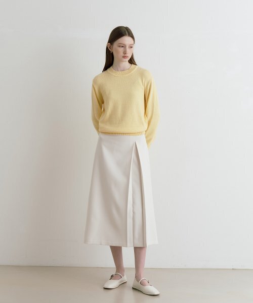 ADAUL(アダウル)の「ディープフェイクスリットロングスカート - アイボリー(スカート・レディース・その他・SMALL/LARGE)」の1枚目の写真