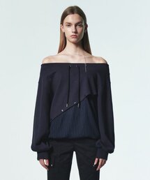 CURRENT（カレント）の「SIGNATURE SHEER SWEATSHIRT [NAVY]（スウェット）」