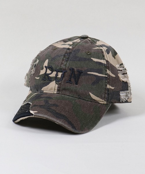SPINNS（スピンズ）の「カモフラージュ柄コットンキャップ/刺繍ロゴ/ユニセックス（キャップ・メンズ・ブラック/グリーン・ONESIZE）」の2枚目の写真