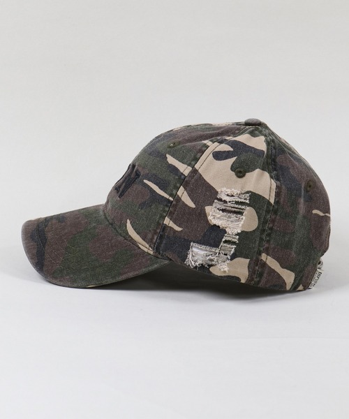 SPINNS（スピンズ）の「カモフラージュ柄コットンキャップ/刺繍ロゴ/ユニセックス（キャップ・メンズ・ブラック/グリーン・ONESIZE）」の3枚目の写真