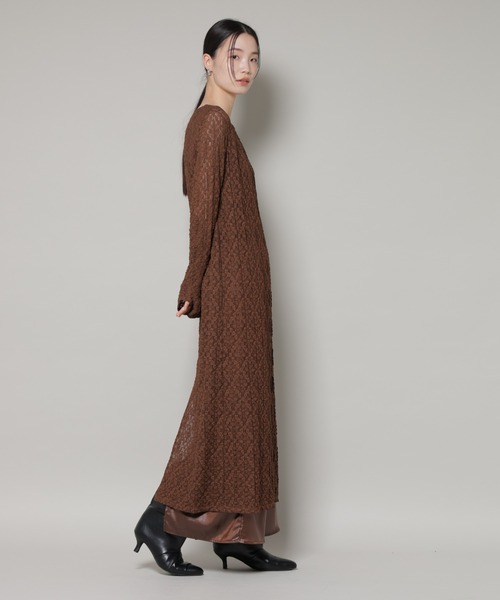 NANO universe（ナノユニバース）の「カットレースマキシワンピース（ワンピース・レディース・ブラウン/ホワイト/ブラック・FREE）」の3枚目の写真