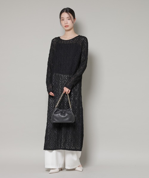 NANO universe（ナノユニバース）の「カットレースマキシワンピース（ワンピース・レディース・ブラウン/ホワイト/ブラック・FREE）」の17枚目の写真