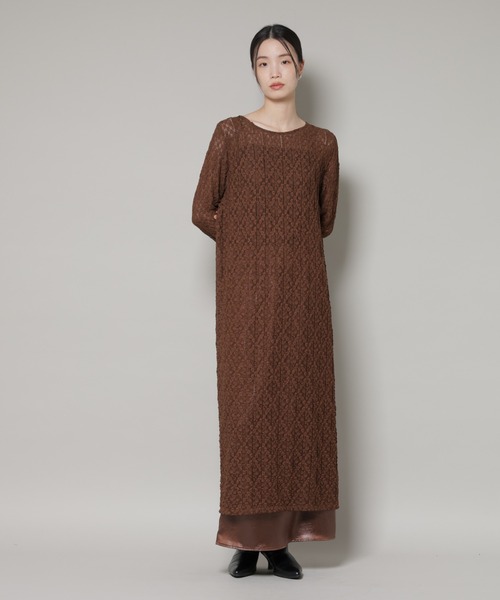 NANO universe（ナノユニバース）の「カットレースマキシワンピース（ワンピース・レディース・ブラウン/ホワイト/ブラック・FREE）」の5枚目の写真