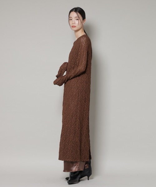 NANO universe（ナノユニバース）の「カットレースマキシワンピース（ワンピース・レディース・ブラウン/ホワイト/ブラック・FREE）」の7枚目の写真