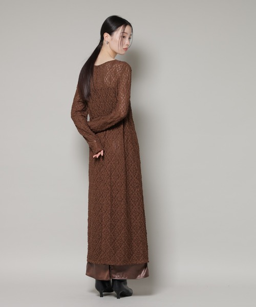 NANO universe（ナノユニバース）の「カットレースマキシワンピース（ワンピース・レディース・ブラウン/ホワイト/ブラック・FREE）」の8枚目の写真